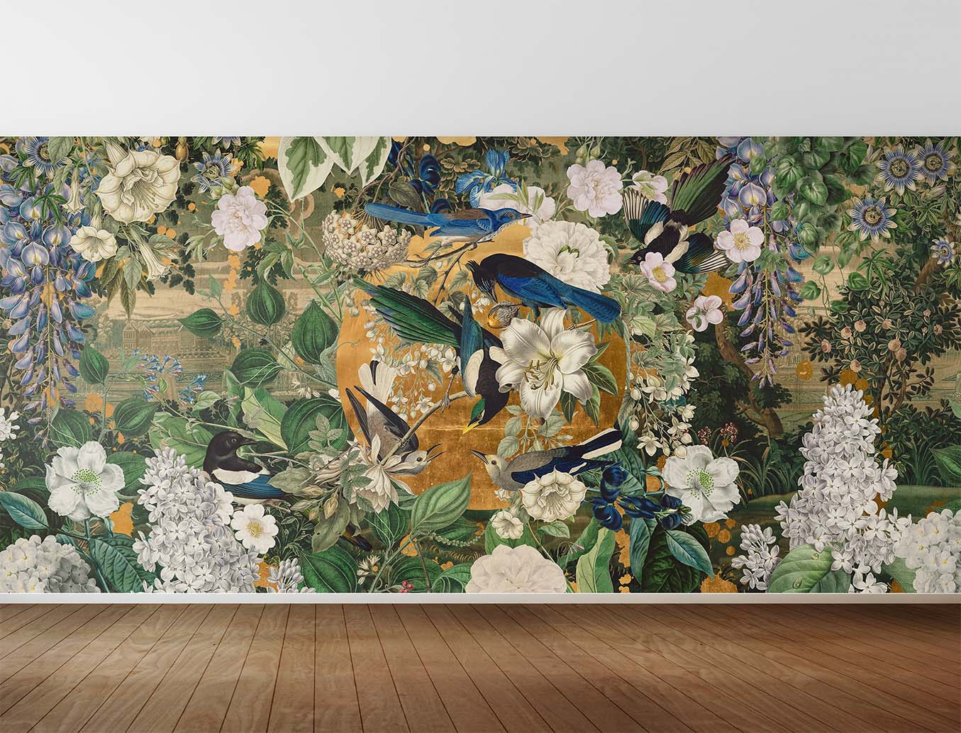 Garden of Birds Wallpaper